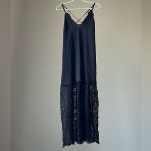 Free People Dress Lace Detail, Black Size XS